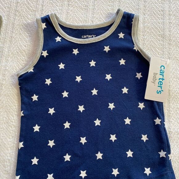 CARTER'S Baby Boy 9M Patriotic Tank Top and Short Set - Picture 2 of 6
